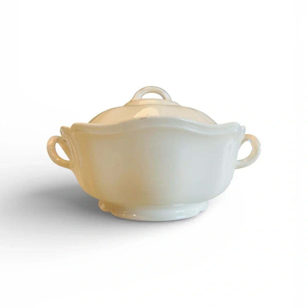 Vintage Wedgwood Queens Covered Vegetable Dish | Creamware Tureen | England